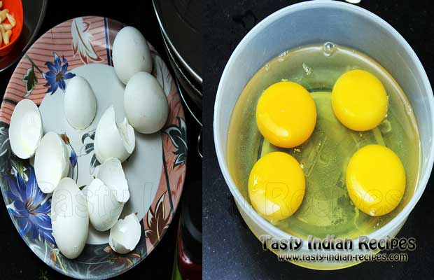 Break the eggs in a bowl