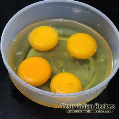 Beat the Eggs in a bowl Beat the Eggs in a bowl