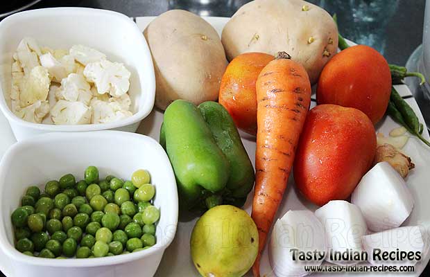 Ingredients for making Cheese Pav Bhaji Ingredients for making Cheese Pav Bhaji