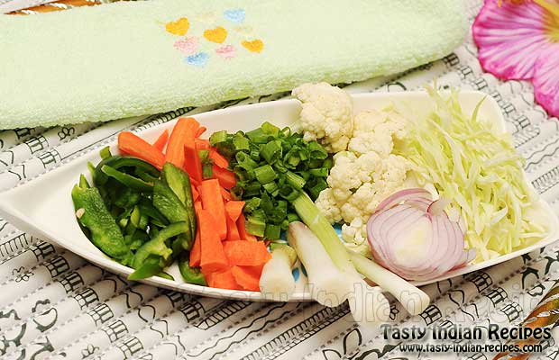 Ingredients for making Veg 65 Ingredients for making Veg 65