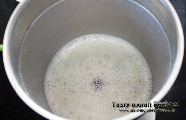 Blend the mixture into a smooth masala chaas Blend the mixture into a smooth masala chaas