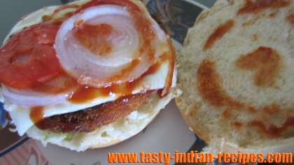 Vegetable and Cheese Burger Recipe Vegetable and Cheese Burger Recipe